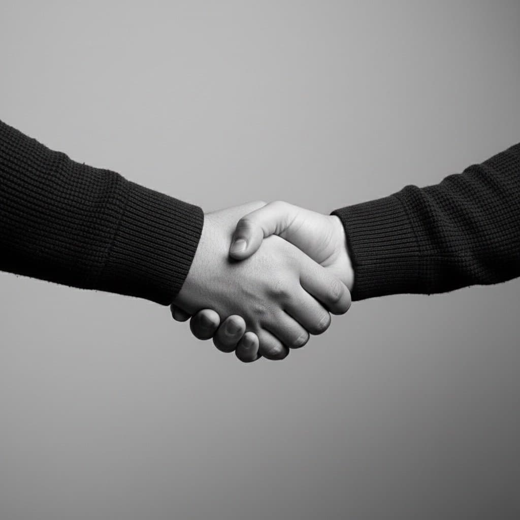 Two people shaking hands